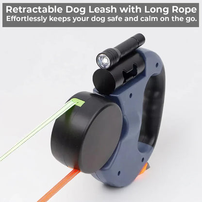 Furora Dual Dog Leash mit Taschenlampe & Kotbeutelhalter – Verwicklungsfreies Gassigehen für zwei Hunde