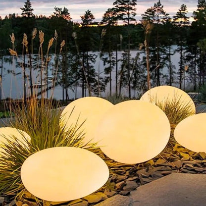 Gartenlampe Cobblestone – Außenbeleuchtung wasserdicht mit Fernbedienung und 16 LED-Farben