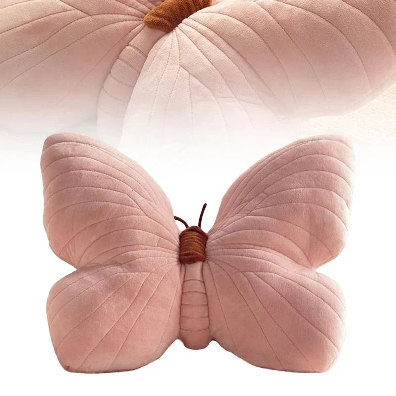 Rosa Plüsch Schmetterling Kissenpad