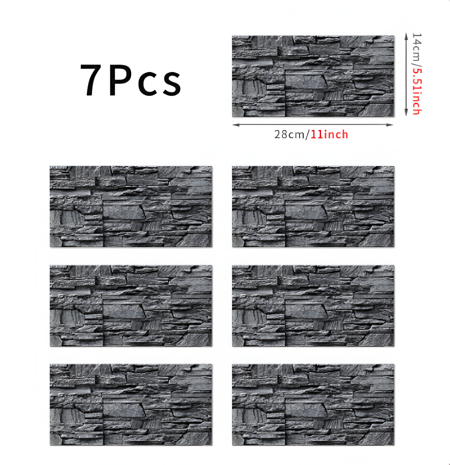 StickTile Wandpaneele - 7/14/21 Stück Selbstklebende, Wasserfeste Marmorfliesen Wanddekoration