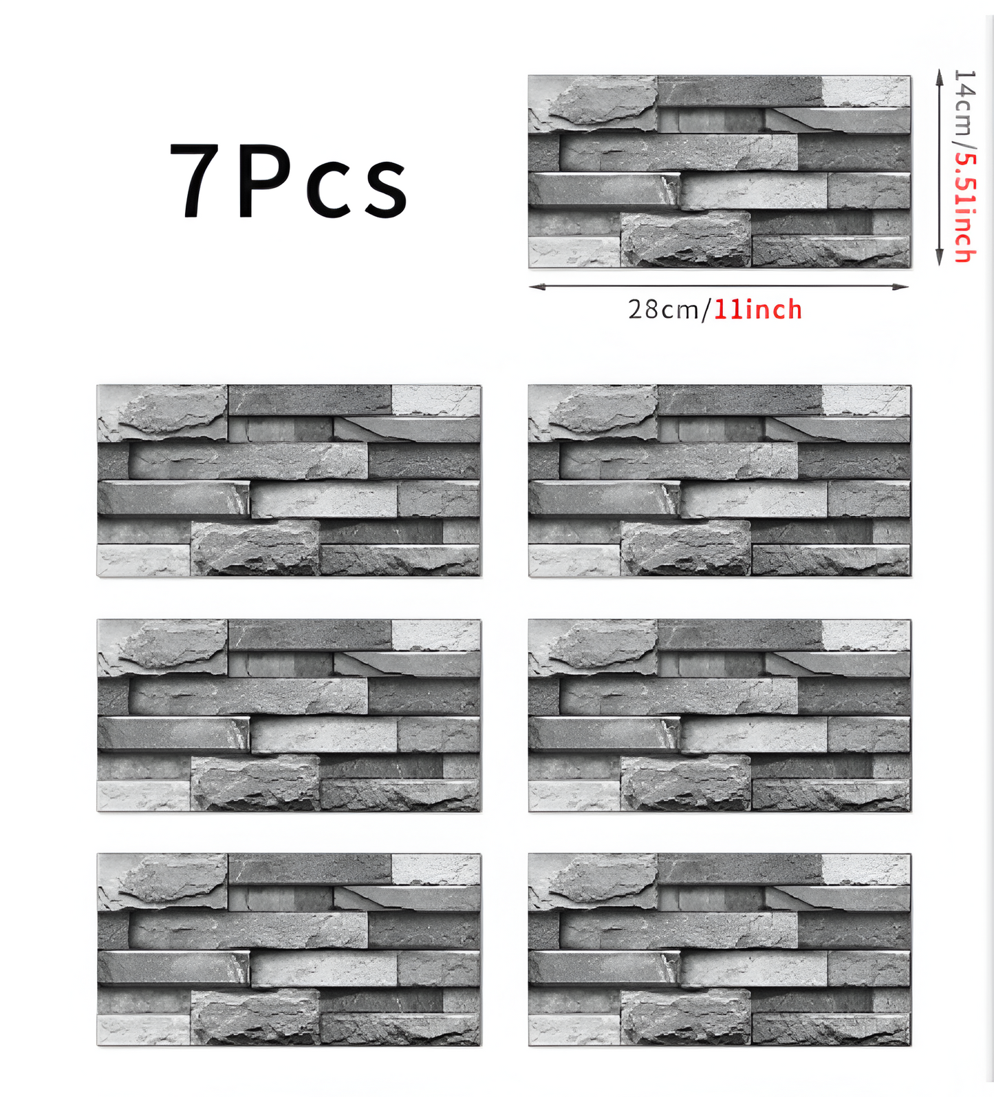 StickTile Wandpaneele - 7/14/21 Stück Selbstklebende, Wasserfeste Marmorfliesen Wanddekoration