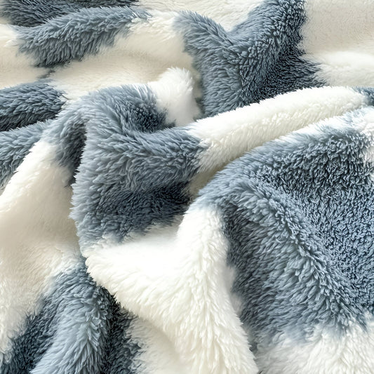 Garduru - Bunte karierte Kuscheldecke aus Fleece