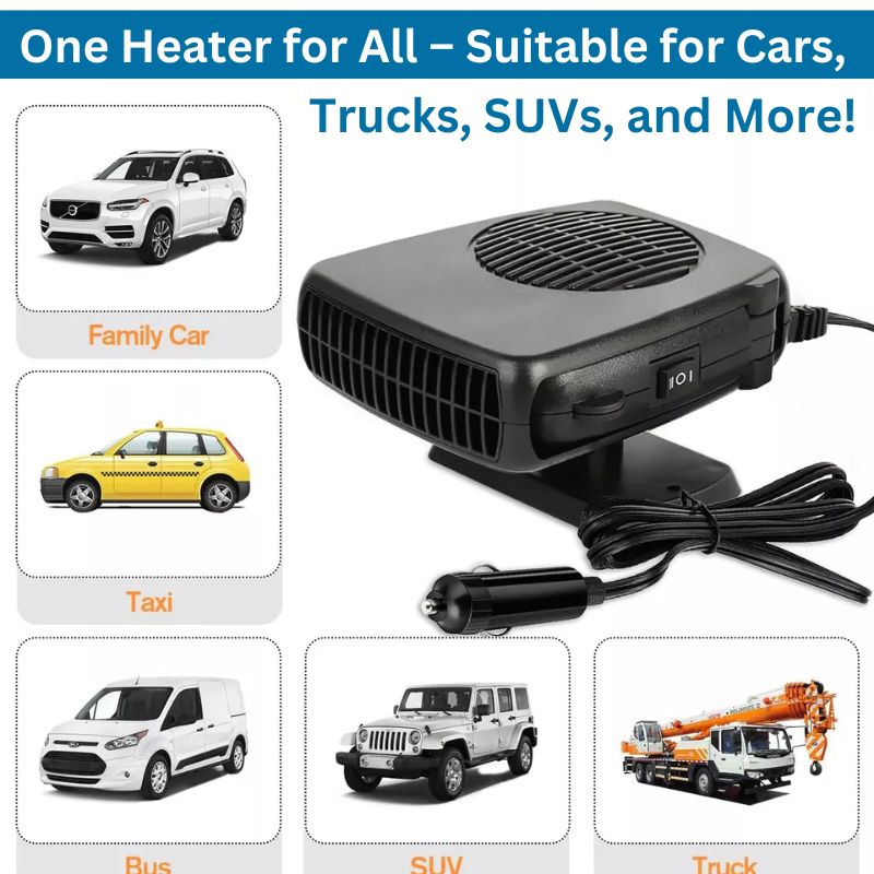 12V tragbare Autoheizung mit 360° drehbarem Sockel