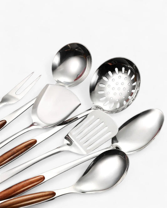 Chef’s Prestige – Luxuriöses Edelstahl-Küchen-Set mit ergonomischem Design