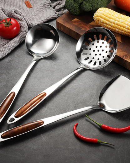 Chef’s Prestige – Luxuriöses Edelstahl-Küchen-Set mit ergonomischem Design