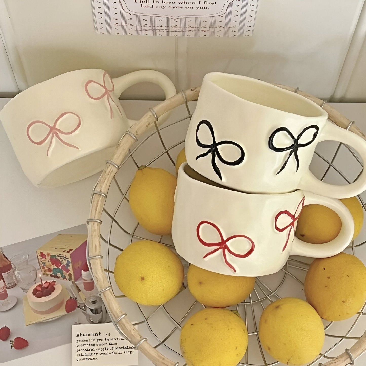 Schöne Schleifen-Design Keramiktasse