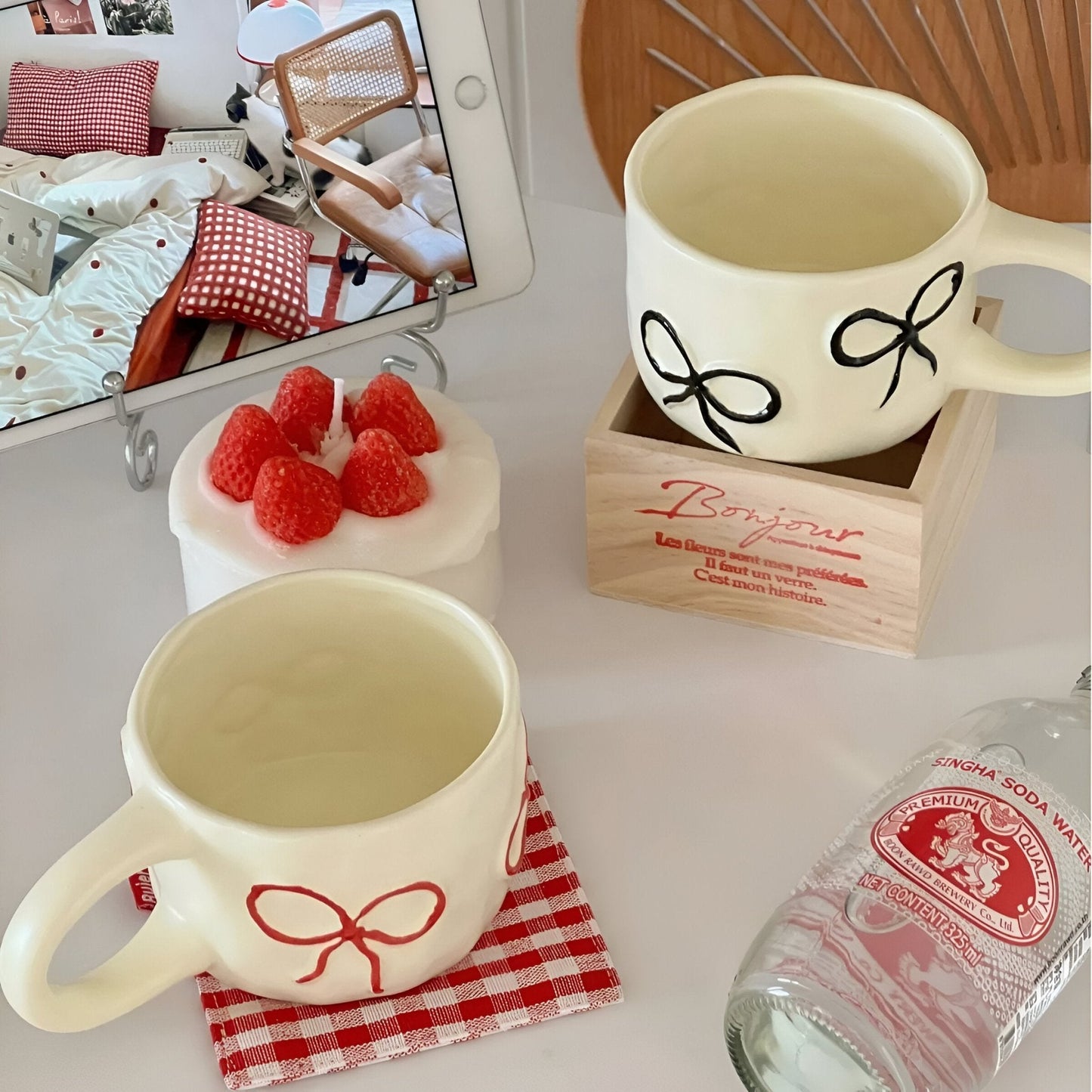 Schöne Schleifen-Design Keramiktasse