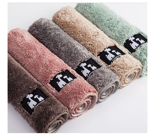SoftSavanna – Luxus Giraffe Badmatte mit rutschfester & wasserabsorbierender Mikrofaser
