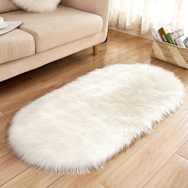 Luxuriöser Faux Schaffell-Teppich – Weicher, tierversuchsfrei und nachhaltiger Teppich für Wohnzimmer und Schlafzimmer