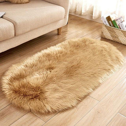 Luxuriöser Faux Schaffell-Teppich – Weicher, tierversuchsfrei und nachhaltiger Teppich für Wohnzimmer und Schlafzimmer