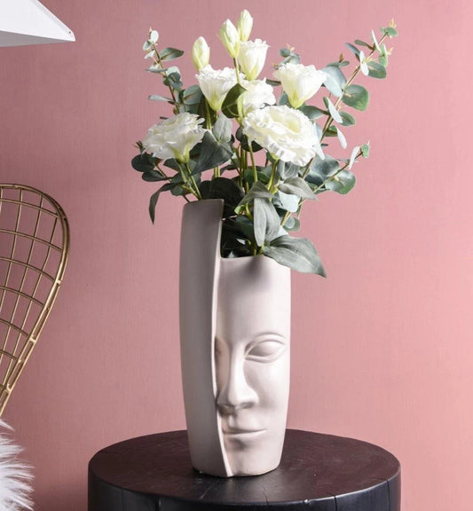 Garduru Face Design | Moderne Kunstvase | Skulpturale Blumenvase