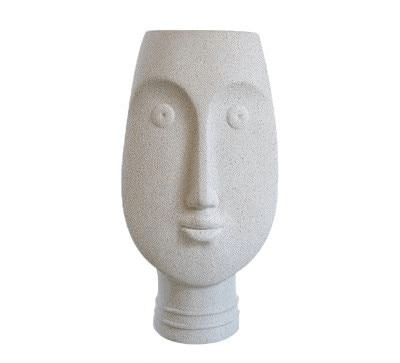 Garduru Face Design Keramik Vase | Moderne Deko für Wohnzimmer & Büro | Handgefertigte Kunstvasen