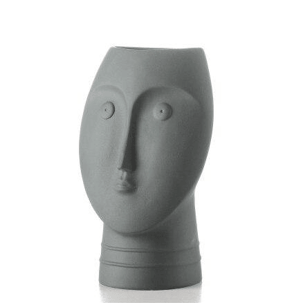 Garduru Face Design Keramik Vase | Moderne Deko für Wohnzimmer & Büro | Handgefertigte Kunstvasen