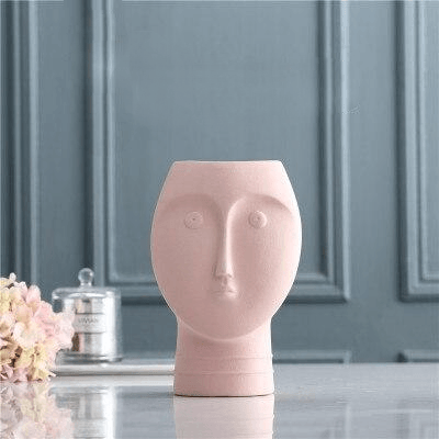 Garduru Face Design Keramik Vase | Moderne Deko für Wohnzimmer & Büro | Handgefertigte Kunstvasen