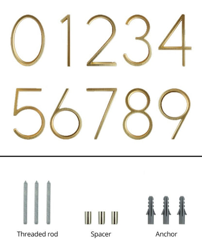 Gold Moderne Hausnummern