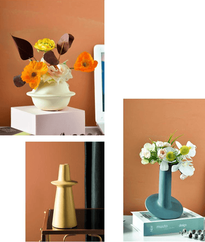 Garduru Morandi Keramikvasen | Stilvolle Deko | Modernes Design | In vier eleganten Farben