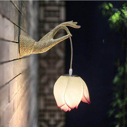 Garduru Kreative Chinesische Lotus Wandlampe