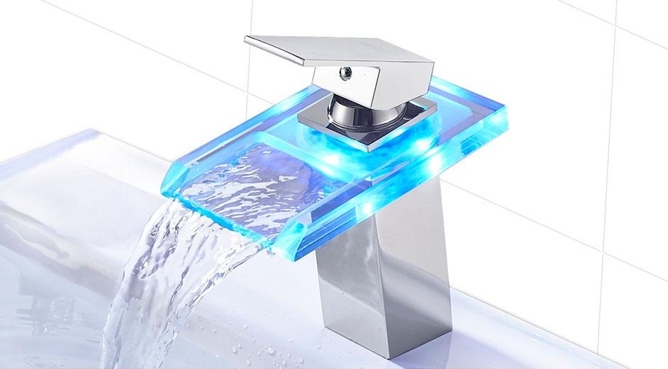 LED-Temperatur-Farbe wechselnder Wasserhahn