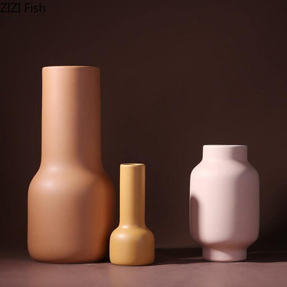 Garduru Keramik-Blumenvase | Warme Farbpalette | Elegantes Design | Perfekte Dekoration für Zuhause