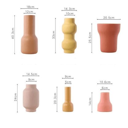 Garduru Keramik-Blumenvase | Warme Farbpalette | Elegantes Design | Perfekte Dekoration für Zuhause