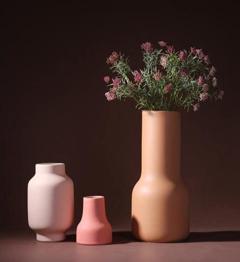 Garduru Keramik-Blumenvase | Warme Farbpalette | Elegantes Design | Perfekte Dekoration für Zuhause