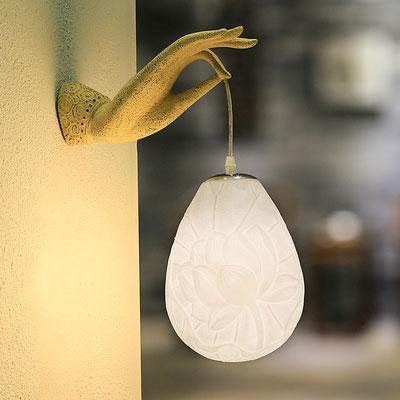 Garduru Kreative Chinesische Lotus Wandlampe