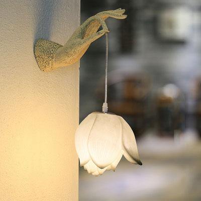 Garduru Kreative Chinesische Lotus Wandlampe