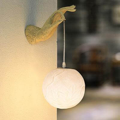 Garduru Kreative Chinesische Lotus Wandlampe