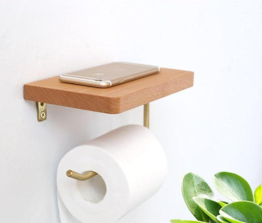 Vielseitiger Holz-Toilettenrollen-Organizer