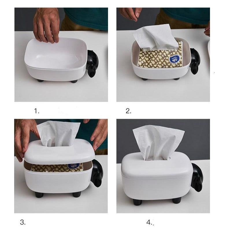 BaaBox – Verspielt Schaf Taschentuchbox mit stilvollem Design
