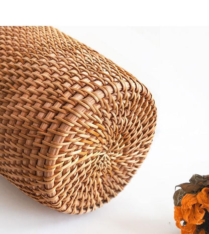 Garduru Handgefertigte Rattan-Vase | Natürliches Design | Boho-Stil | Perfekt für Dekoration und Blumenarrangements