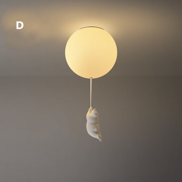 BalloonBear™ Deckenleuchte | Verspielte LED Kinderzimmerlampe | Kreatives Design | Stimmungsvolle Beleuchtung