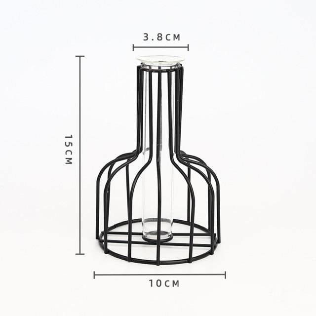 Garduru Testrohr-Vase mit Metallständer | Modernes Design | Minimalistische Dekoration für Zuhause & Büro