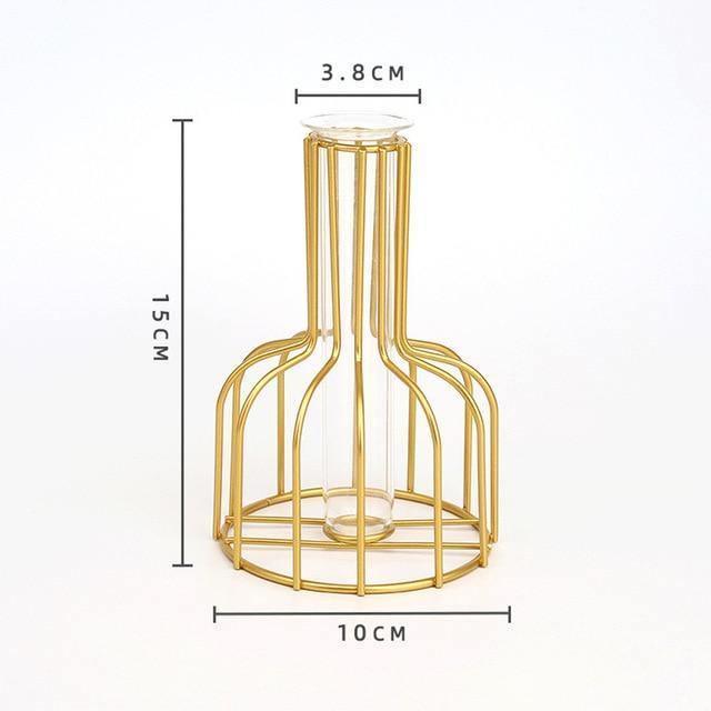 Garduru Testrohr-Vase mit Metallständer | Modernes Design | Minimalistische Dekoration für Zuhause & Büro