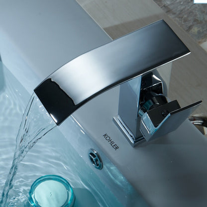 Stilvoller Wasserfall-Wasserhahn – Badarmatur mit luxuriösem Wasserlauf