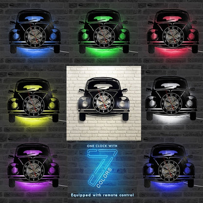 LED-Wanduhr in Autoform, 3D-Design