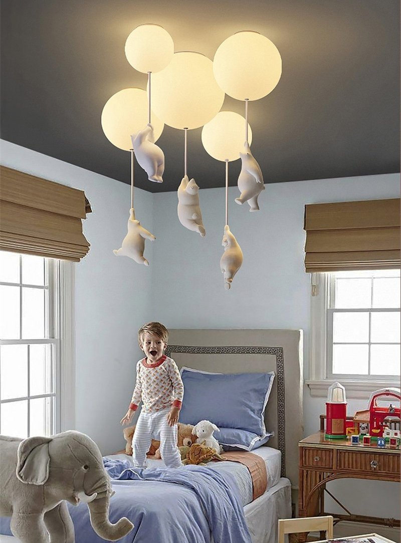 BalloonBear™ Deckenleuchte | Verspielte LED Kinderzimmerlampe | Kreatives Design | Stimmungsvolle Beleuchtung