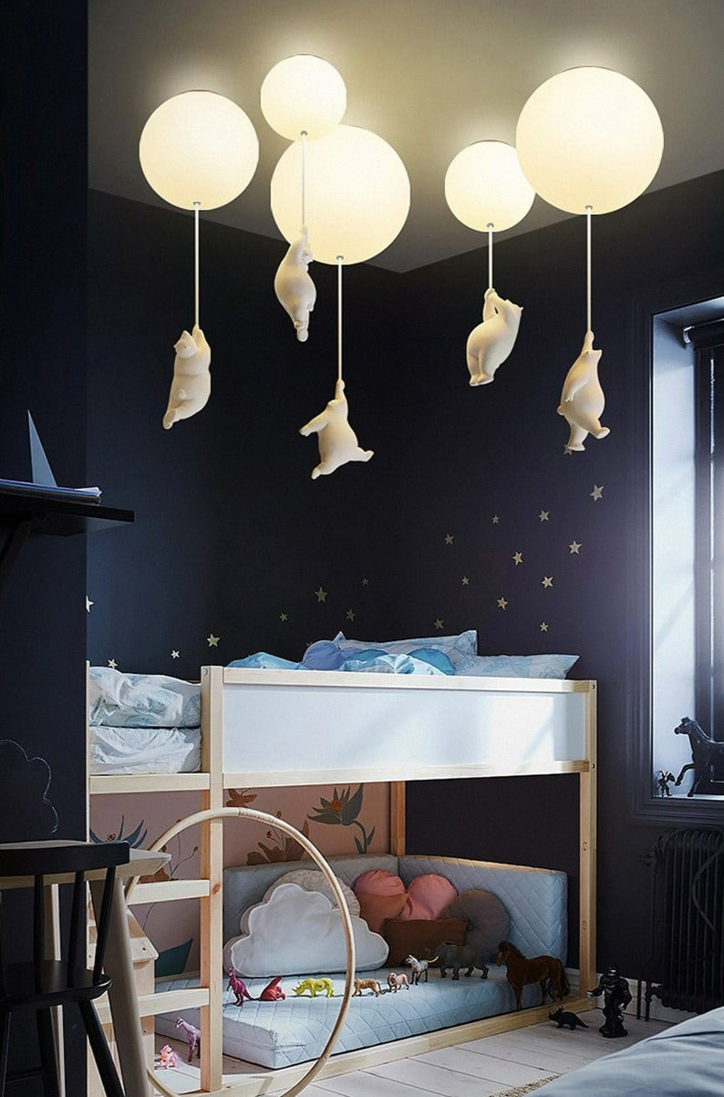 BalloonBear™ Deckenleuchte | Verspielte LED Kinderzimmerlampe | Kreatives Design | Stimmungsvolle Beleuchtung