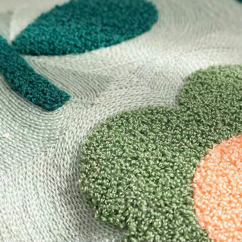 BotanicaLuxe – Strickkissenbezug mit üppigem Blumen- und Dschungelmuster