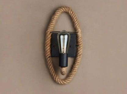 Vintage Seil Wandlicht - Rustikale Industrie Wandlampe