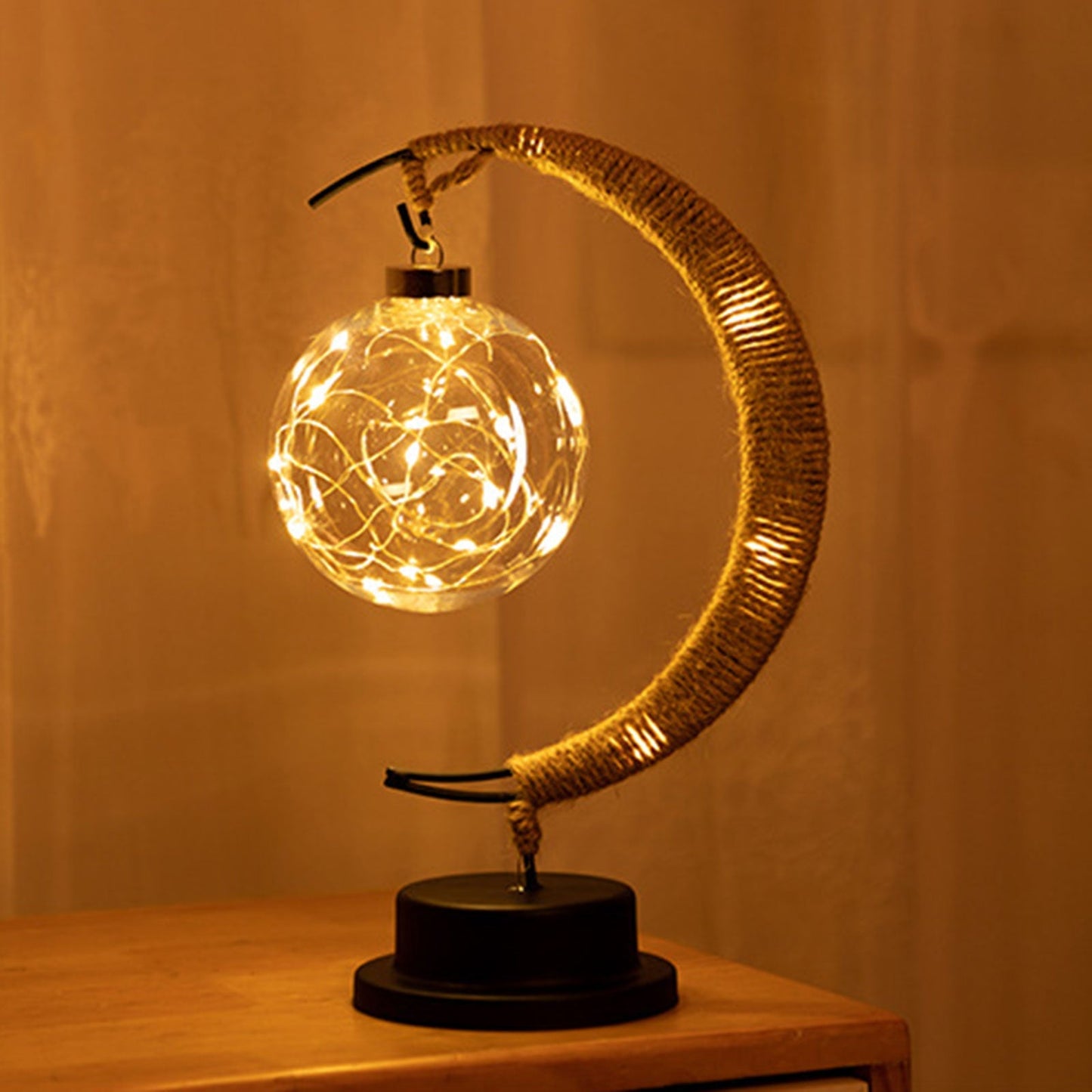 Royallure Verzaubert Mond Wunschlampe – USB- und batteriebetriebene mystische LED-Nachtlichter