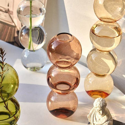 Garduru Glas-Bubble Vase | Zeitloses Design | Wohnaccessoire | Perfekt für Blumen oder Dekoration