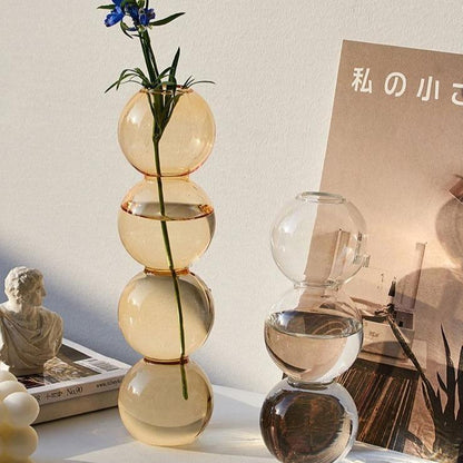 Garduru Glas-Bubble Vase | Zeitloses Design | Wohnaccessoire | Perfekt für Blumen oder Dekoration