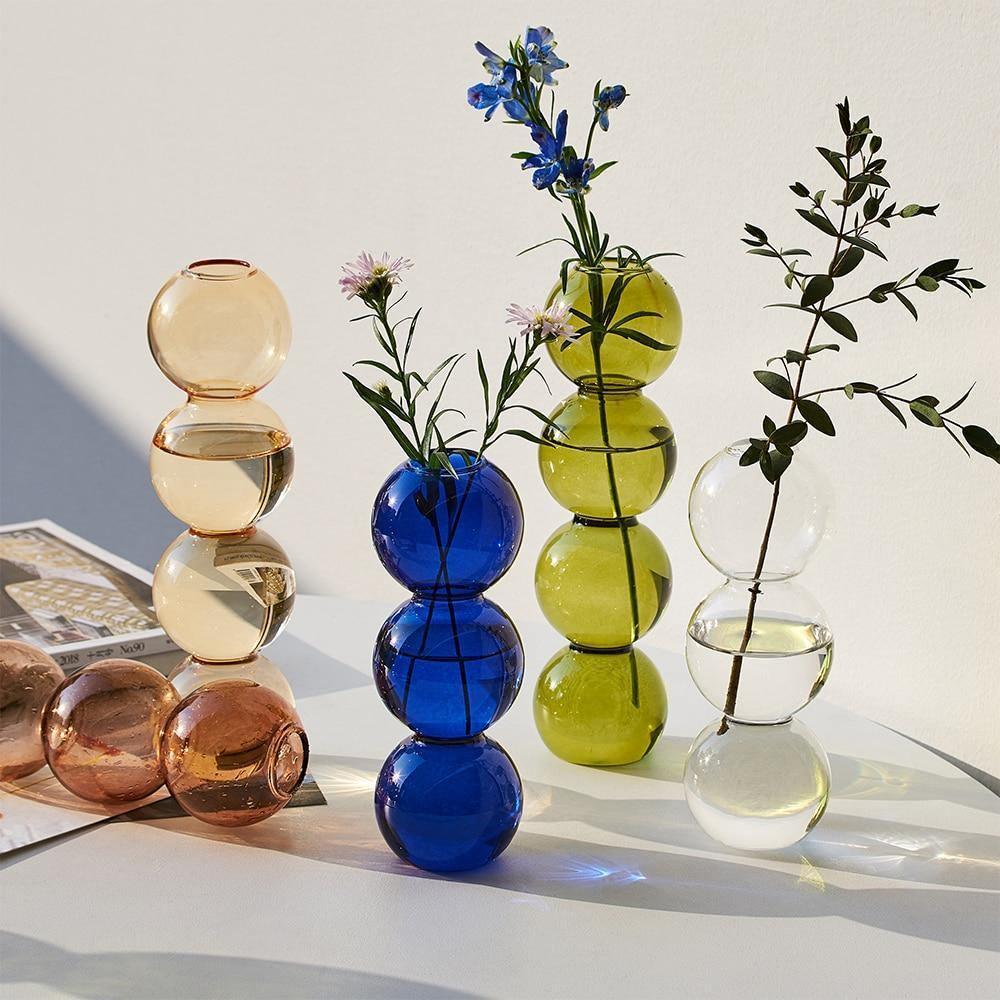 Garduru Glas-Bubble Vase | Zeitloses Design | Wohnaccessoire | Perfekt für Blumen oder Dekoration