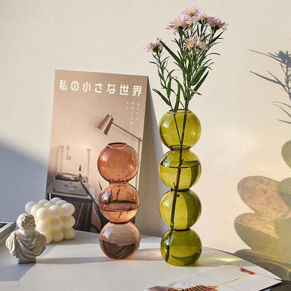 Garduru Glas-Bubble Vase | Zeitloses Design | Wohnaccessoire | Perfekt für Blumen oder Dekoration