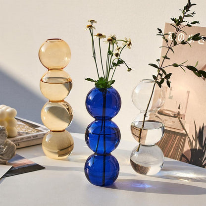 Garduru Glas-Bubble Vase | Zeitloses Design | Wohnaccessoire | Perfekt für Blumen oder Dekoration