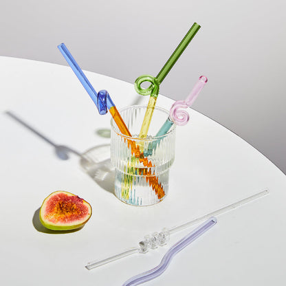 Twist Bunte Glasstrohhalm