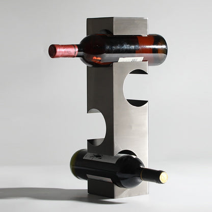 VinoFlow – Stylischer Metall-Weinregal mit elegantem wellenförmigem Design für 4 Flaschen
