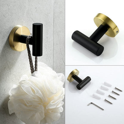 Schwarz & Gold Badezimmer Zubehör Set