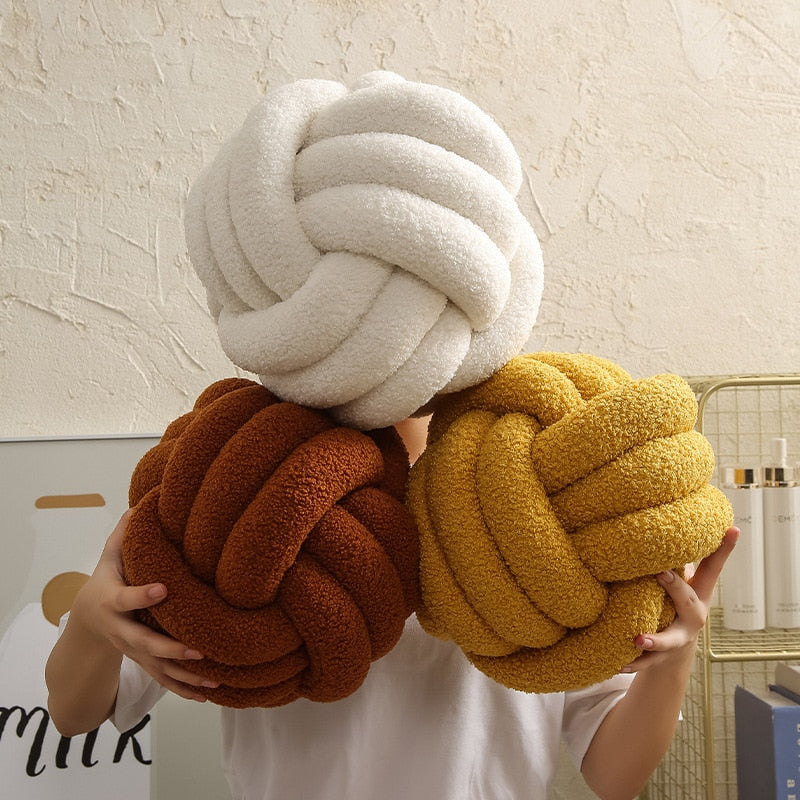 Garduru Knot Baumwoll-Wurfkissen aus Fleece – Komfort & Stil